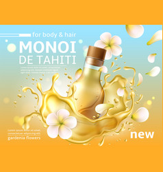 Monoy De Tahiti Poster Glass Bottle With