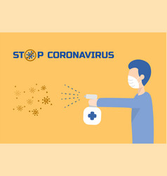 Man Spray To Kills Viruses About Coranavirus