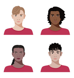 Set Of Teenagers Or Students Diverse Icons