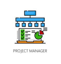 Web Development It Project Manager Thin Line Icon