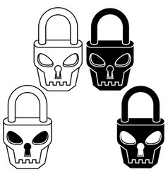 Metal Skull Shaped Padlock