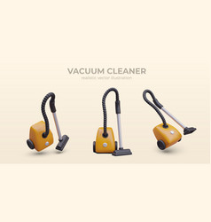 Realistic Vacuum Cleaners In Different Positions