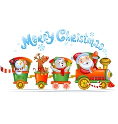 Reindeer snowman christmas Royalty Free Vector Image