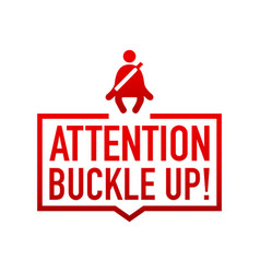 Buckle Up Label On White Background