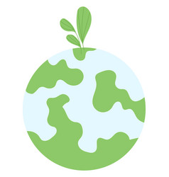 Earth With Growing Plant Live Planet Green Eco