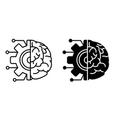 Machine Learning Icons Icon Of Human Brain