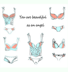 Women Fashion Logo Design Template Lingerie Emblem