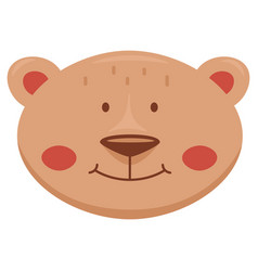 Bear Design Over Beige With Cheecks And Smile