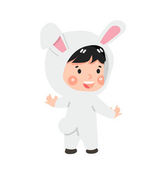 Cute Kid Wearing Animal Rabbit Costume