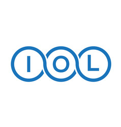 Iol Letter Logo Design On White Background