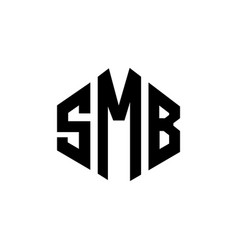 Smb Letter Logo Design With Polygon Shape