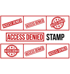 Access Denied Rubber Stamp Set