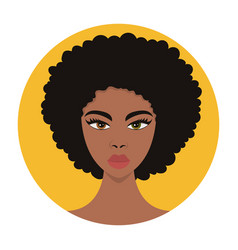 African American Women Icon Afro Hairstyle