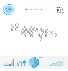 Micronesia People Icon Map Stylized Silhouette