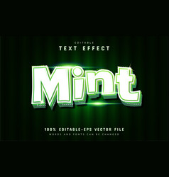 Mint Text 3d Effect Design