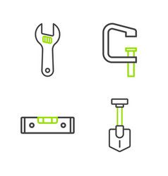 Set Line Shovel Construction Bubble Level Clamp