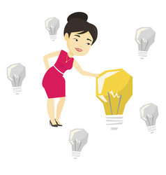 Asian Businesswoman Having Business Idea