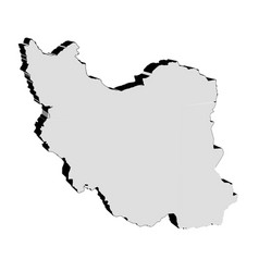 Iran Silhouette 3d Map