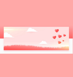 Lovely Valentines Day Romantic Scene Banner