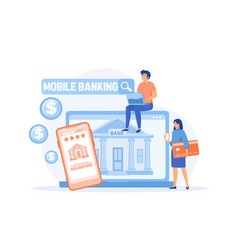 Mobile Banking And Online Payment Concept People