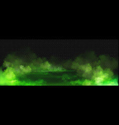 Realistic Green Gas Clouds On Transparent