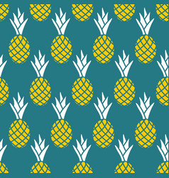 Tropical Pineapple Seamless Pattern Green Yellow