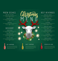 Restaurant Menu Design With 3d Paper Deer Head