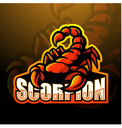 Scorpion mascot esport logo design Royalty Free Vector Image