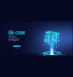 Qr Code Futuristic Banner