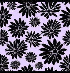 Purple Margaret Flower Floral Textile Repeat