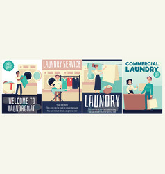 Commercial Public Laundromat Banners Or Flyers