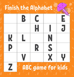 Finish The Alphabet Abc Game For Kids Education