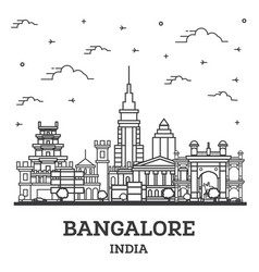 Outline Bangalore India City Skyline