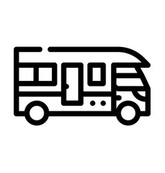 Truck House On Wheels Line Icon