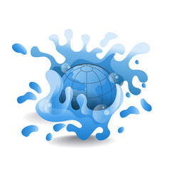 Water Flows Through The Earth Flat Isometric 3d