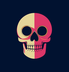 Colorful Skull Logo Flat Design