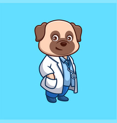 Doctor Pub Dog Cartoon