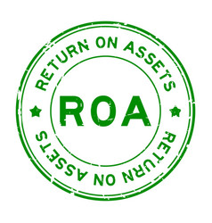 Grunge Green Roa Return On Assets Word Round