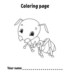 Coloring Book Page For Kids Cartoon Style