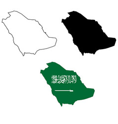 Map Of Saudi Arabia With Flag Flag Of Saudi