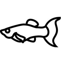 Molly Fish Line Icon