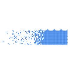 Sea Water Dissolving Pixel Icon