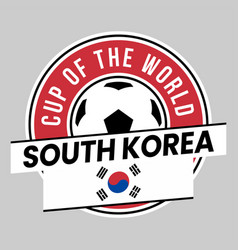 South Korea Team Badge For Football Tournament