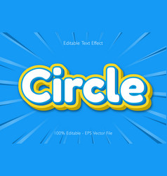 Circle Editable Text Effect 3 D Emboss Cartoon