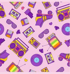 90s Retro Seamless Pattern Background