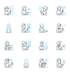 Identities Linear Icons Set Belonging Diversity