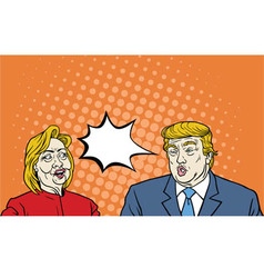 Hillary Clinton Versus Donald Trump Debate Pop Art