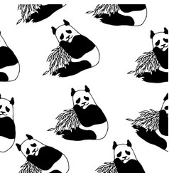 Panda Eats Bamboo Pattern