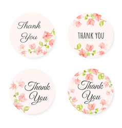 Watercolor Pink Bougainvillea Thank You Sticker