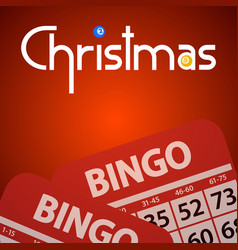 Christmas Bingo Background With Decorative Text